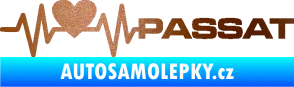 Samolepka Srdeční tep 077 pravá Volkswagen Passat měděná metalíza