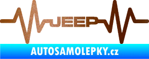 Samolepka Srdeční tep 081 Jeep měděná metalíza