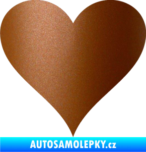 Samolepka Srdíčko 001 měděná metalíza