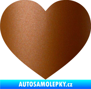 Samolepka Srdíčko 002 měděná metalíza
