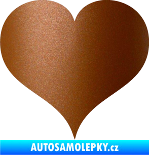 Samolepka Srdíčko 003 měděná metalíza