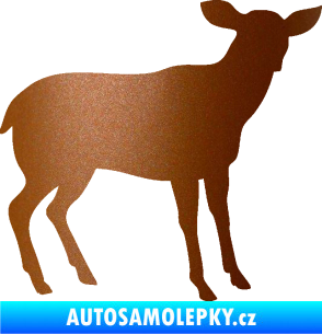 Samolepka Srna 001 pravá měděná metalíza