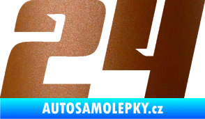 Samolepka Startovní číslo 24 typ 6 měděná metalíza