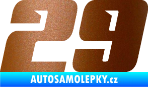 Samolepka Startovní číslo 29 typ 6 měděná metalíza