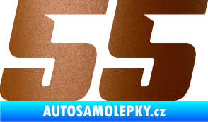 Samolepka Startovní číslo 55 typ 6 měděná metalíza