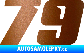 Samolepka Startovní číslo 79 typ 6 měděná metalíza