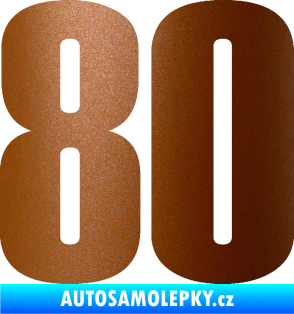 Samolepka Startovní číslo 80 typ 2           měděná metalíza