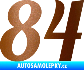 Samolepka Startovní číslo 84 typ 3  měděná metalíza