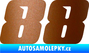 Samolepka Startovní číslo 88 typ 6 měděná metalíza