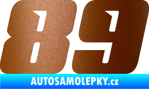 Samolepka Startovní číslo 89 typ 6 měděná metalíza