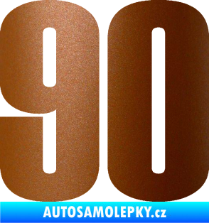 Samolepka Startovní číslo 90 typ 2          měděná metalíza