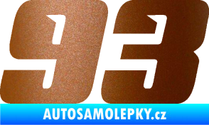 Samolepka Startovní číslo 93 typ 6 měděná metalíza