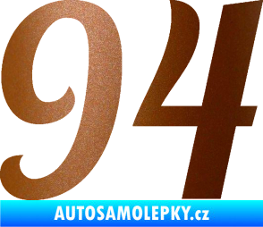 Samolepka Startovní číslo 94 typ 3    měděná metalíza
