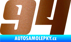 Samolepka Startovní číslo 94 typ 6 měděná metalíza