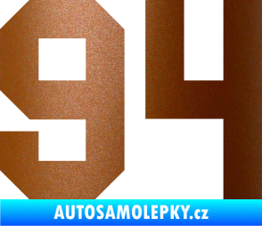 Samolepka Startovní číslo 94 měděná metalíza