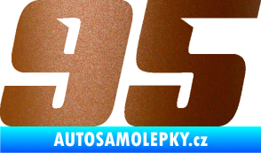 Samolepka Startovní číslo 95 typ 6 měděná metalíza