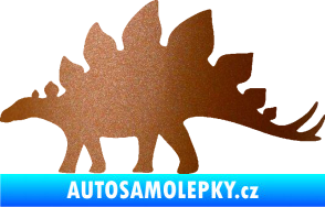 Samolepka Stegosaurus 001 levá měděná metalíza