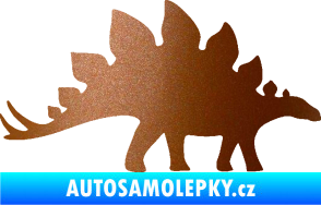 Samolepka Stegosaurus 001 pravá měděná metalíza