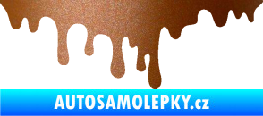 Samolepka Stékající skvrna 002 levá krevní cákanec měděná metalíza