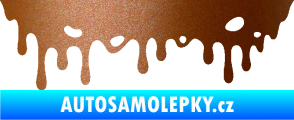 Samolepka Stékající skvrna 006 levá měděná metalíza