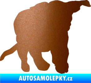 Samolepka Štěňátko 003 pravá měděná metalíza