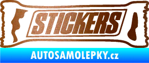 Samolepka Stickers nápis měděná metalíza
