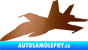 Samolepka Stíhací letoun 001 levá měděná metalíza