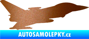 Samolepka Stíhací letoun 002 pravá měděná metalíza