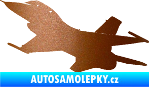 Samolepka Stíhací letoun 004 levá měděná metalíza