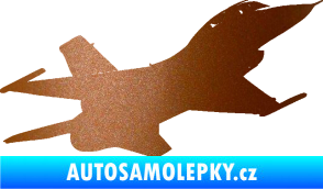 Samolepka Stíhací letoun 004 pravá měděná metalíza