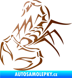 Samolepka Štír 017 levá měděná metalíza