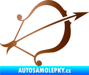 Samolepka Střelec 002 pravá měděná metalíza