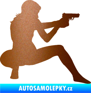 Samolepka Střelkyně 003 pravá měděná metalíza