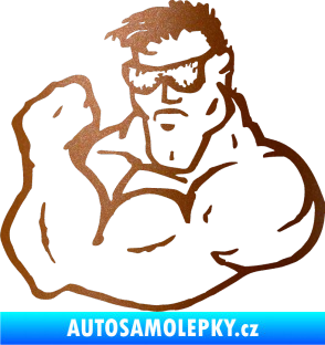 Samolepka Svalovec levá měděná metalíza