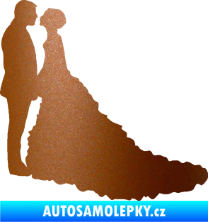 Samolepka Svatba 002 levá měděná metalíza