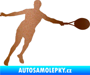 Samolepka Tenista 009 pravá měděná metalíza