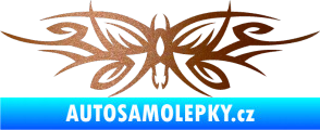 Samolepka Tetování 111 motýl měděná metalíza