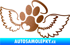 Samolepka Tlapka 010 andělíček pravá měděná metalíza