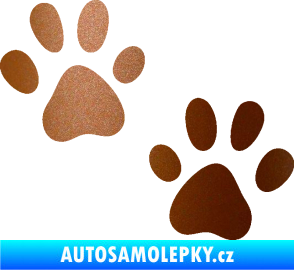 Samolepka Tlapky 011 měděná metalíza