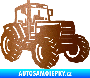 Samolepka Traktor 002 pravá Zetor měděná metalíza