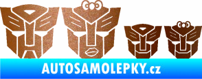 Samolepka Transformers 001 rodinka v autě měděná metalíza