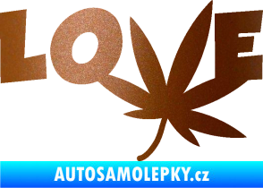 Samolepka Travka 005 love měděná metalíza