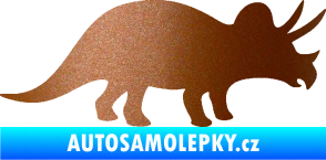 Samolepka Triceratops 001 pravá měděná metalíza