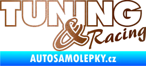 Samolepka Tuning racing obrys měděná metalíza