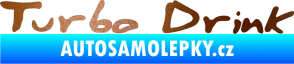 Samolepka Turbo drink měděná metalíza