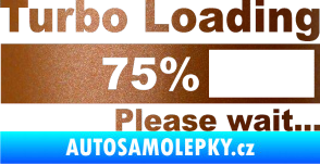 Samolepka Turbo loading měděná metalíza