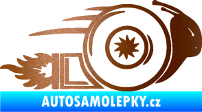 Samolepka Turbo šnek 002 pravá měděná metalíza