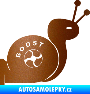 Samolepka Turbo šnek 003 pravá měděná metalíza