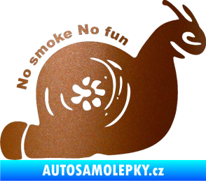 Samolepka Turbo šnek 005 no smoke no fun pravá měděná metalíza