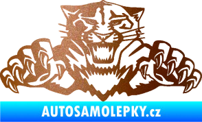 Samolepka Tygr 003 měděná metalíza